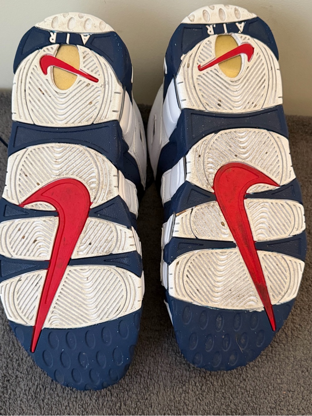Nike Air More Uptempo ‘96 Olympic 2024 White Navy Red Mens size 10 1/2. - Picture 10 of 10